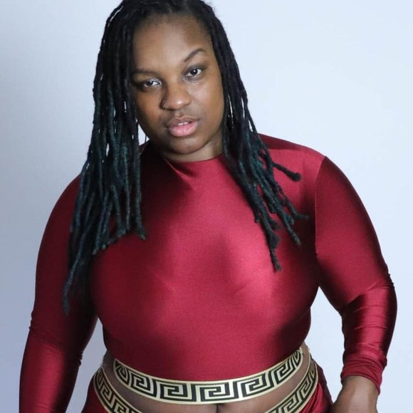 Women Red Sexy High Neck Stretchy Crop Top Long Sleeve - Picture 3 of 4